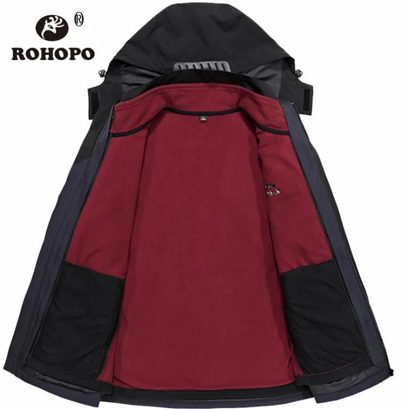 Winter Windbreaker Jacket Coat Detachable Fleece Soft Shell Winter Keep Warm Waterproof Wind Breaker Overcoat Brand Overcoat Men