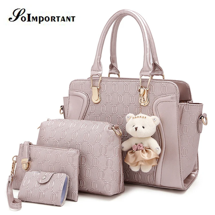 Hot Women Bag New Fashion PU Leather Women Composite Bags For 5 font b Sets b