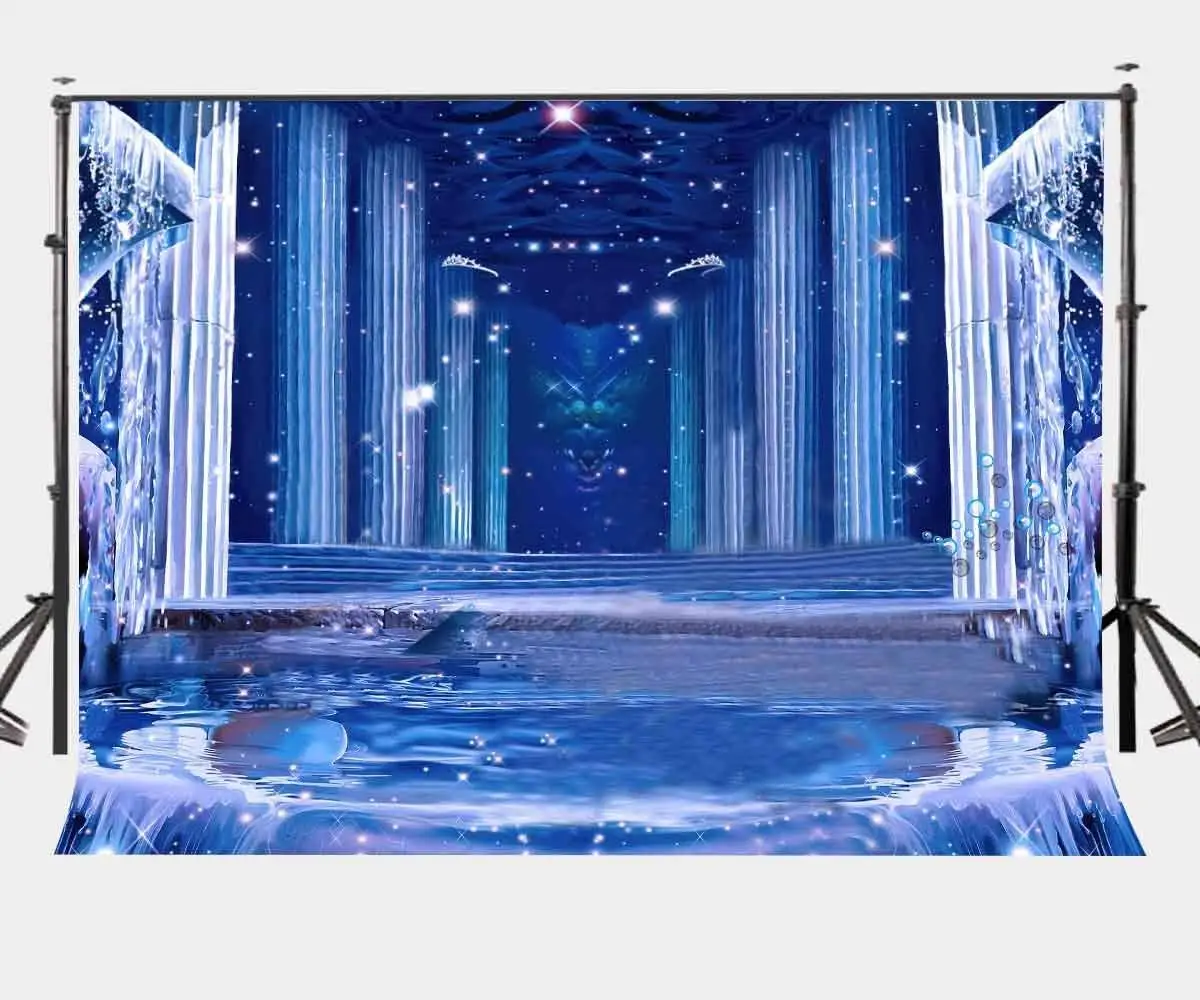 7x5ft Amazing Ice Scene Backdrop Shiny Pillar background Flowing Water Photography Backdrops Studio Props | Электроника