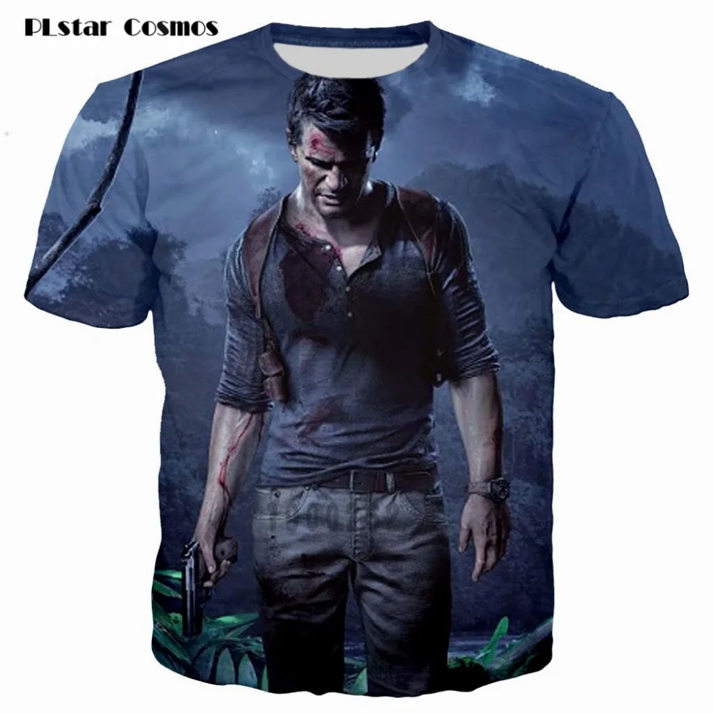 

PLstar Cosmos brand T shirt Uncharted Print 3d t shirt Men/Women hop hip T-shirt Summer Short Sleeve Tops Tees size size S-5XL