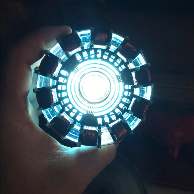 Avengers 1:1 Scale Iron Man Arc Reactor Core Tony Stark Heart Model With Led Light  Figure Gift DIY Need To Assemble MK1 Reactor
