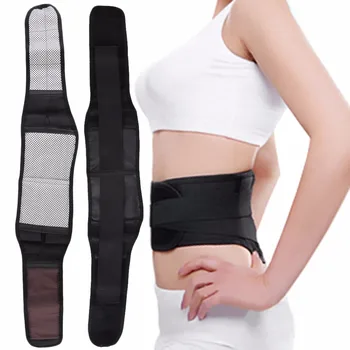 

2018 Hot Magnetic Self Heating Lower Back Lumbar Waist Support Belt Pad Waist Trimmers Protector Fitness Adjustable