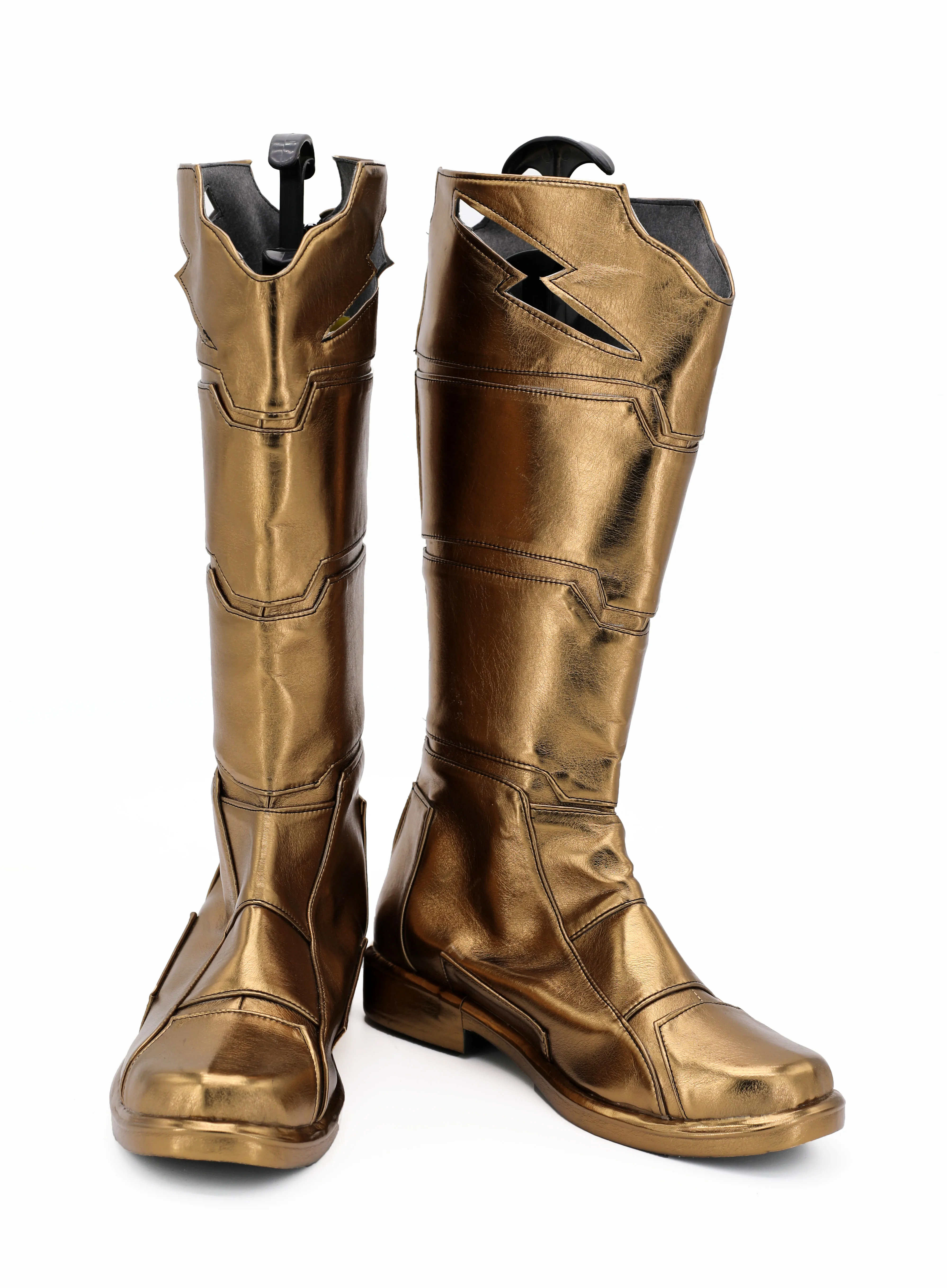 Captain Marvel Shazam Costume Cosplay Boots Billy Batson Superhero Men Shoes