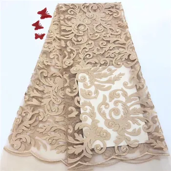 

Popular apparel net cloth French tulle lace fabric for evening dress PDN1(5yards/lot)multi color