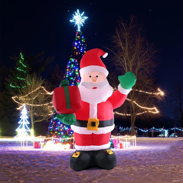 Us 89 58 40 Off Christmas 2 4m 95in Tall Inflatable X Mas Outdoor Decorations Ornaments Ac100 240v Decoration For Home In