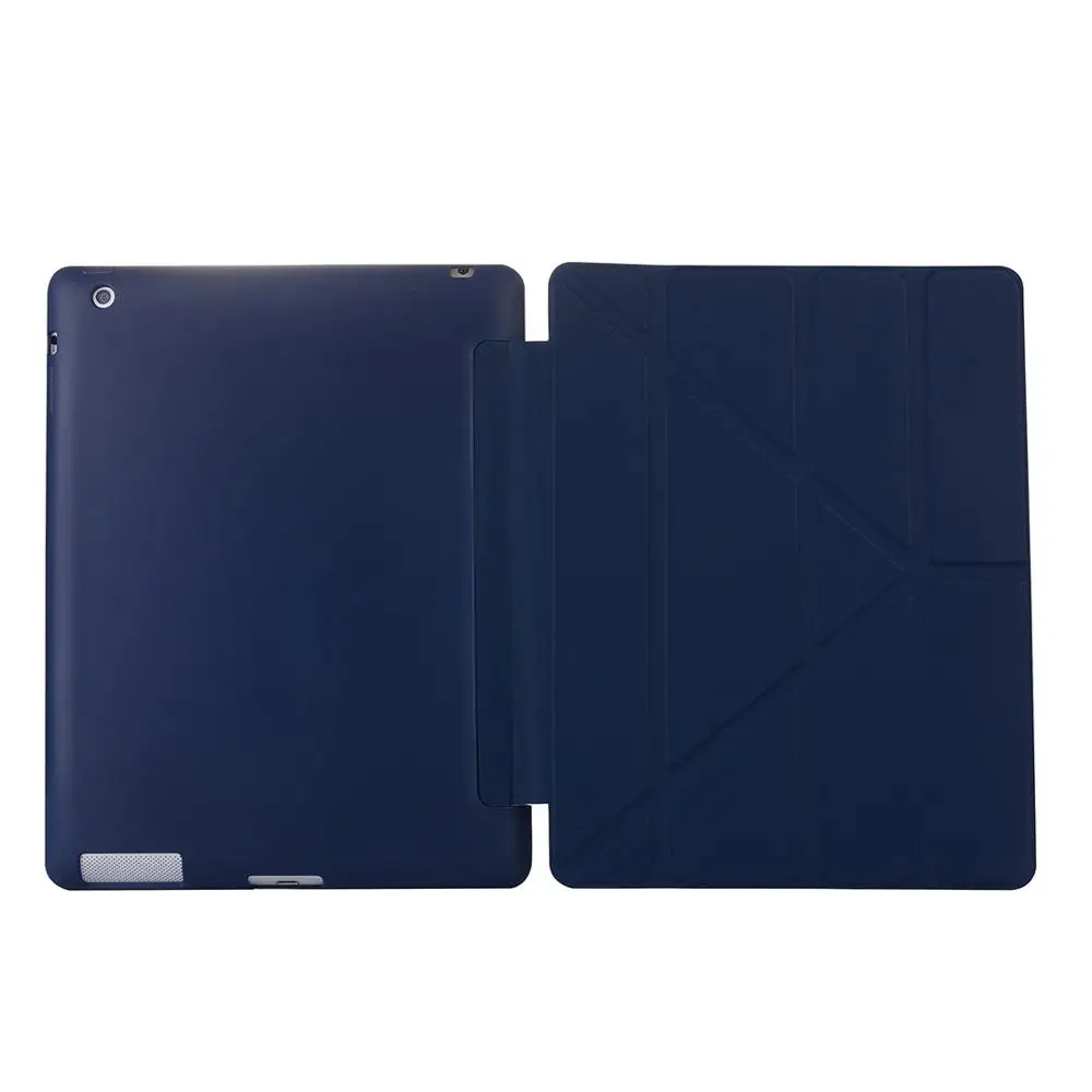Для ipad 2/ipad 3/ipad 4 смарт-чехол ТПУ кожаный магнитный складной планшет защитный чехол для ipad 2/ipad 3/ipad 4 - Цвет: Blue