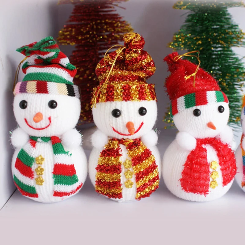 

5 Type Random Color Christmas Snowman Hanging Pendants Navidad Xmas Tree Door Windom Wall Hanging Drops New Year Party Supplies
