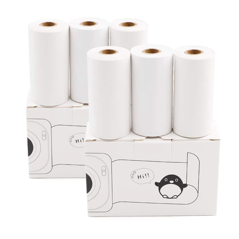 3 рулона печать наклеек Бумага Белый термобумага самоклеющиеся 57X30 мм для бумаги ang P1 P2 портативный Bluetooth карман