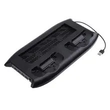 Multi-Funcional Vertical Suporte De Carregamento Estação de Energia com Duplo Ventilador De Refrigeração Para Xbox One X Game Console 4 Extra portas USB