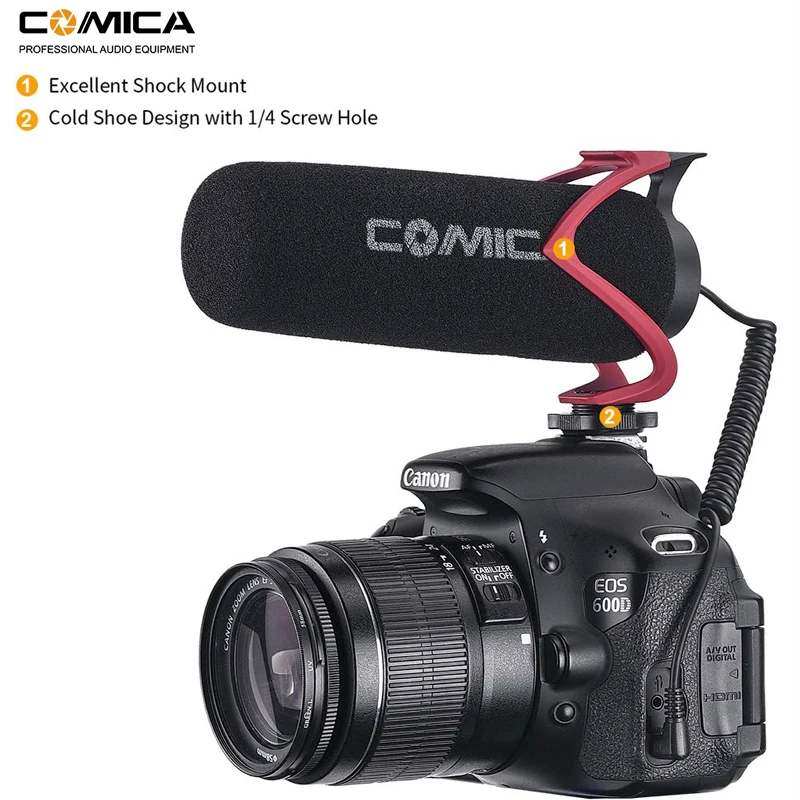 Микрофон для видеозаписи Comica CVM V30 LITE конденсаторный микрофон интервью цифровой