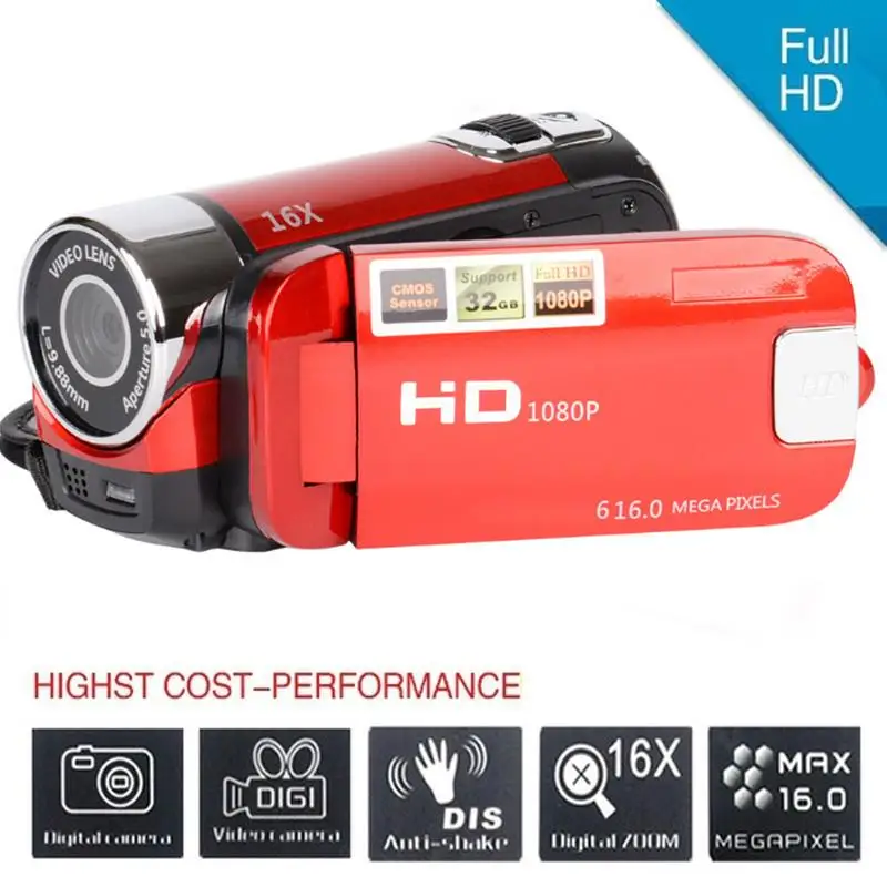 

4X Digital Zoom Camera 2.4''HD LCD Digital Camera USB DV Camcorder Shooting Photography Video Camera Wedding Record DVR Recorder