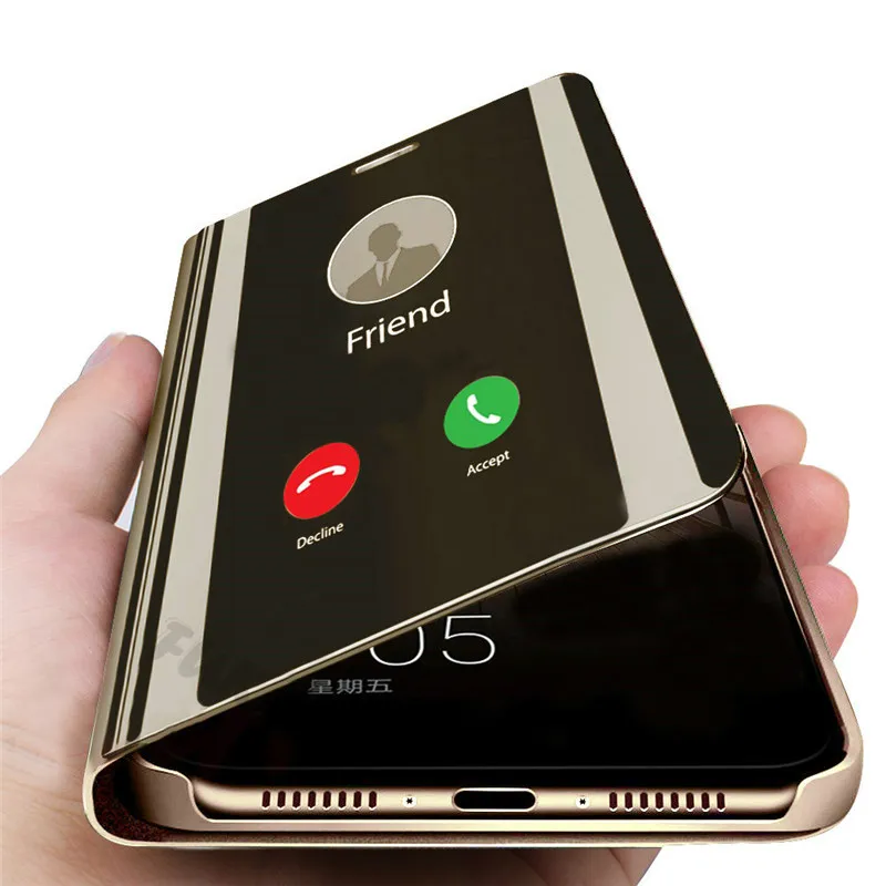 

Flip Standing Phone Case For Huawei P20 Lite P10 P30 Mate 10 Pro 20 20X Full Mirror leather Cases For Huawei P Smart Cover bag