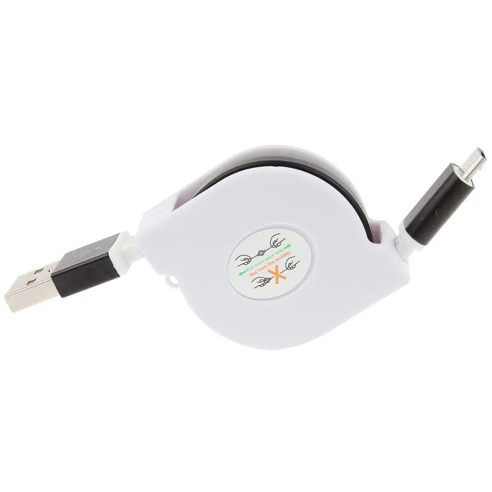 1 metro retráctil de sincronización de datos USB a Micro USB Cable cargador para Samsung S4 Android para otros teléfonos Android