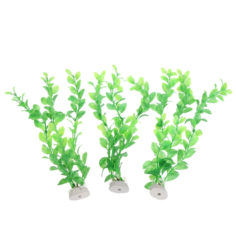 Buy 3pcs/set Aquarium Artificial Grass Plastic