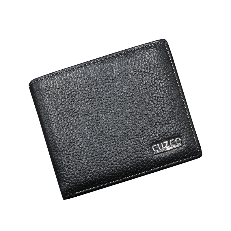 

2017 Hot Sale Small Wallet Men Genuine Leather Men Wallet Male Purse Cowhide Mini Wallets Black and Brown High Quality Business