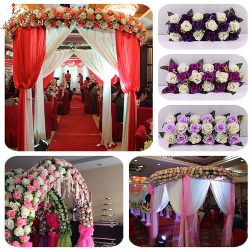 

New arrival 10pcs/lot wedding flower wall stage or backdrop decorative wholesale artificial flower table centerpiece 12 color