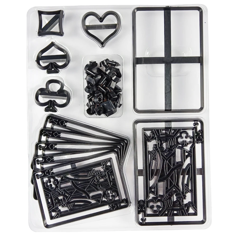 28 шт./компл. Poker Card резак для печенья пластиковый кекс Sugarcraft Fondant Cutter Set Cake Cutting Mold