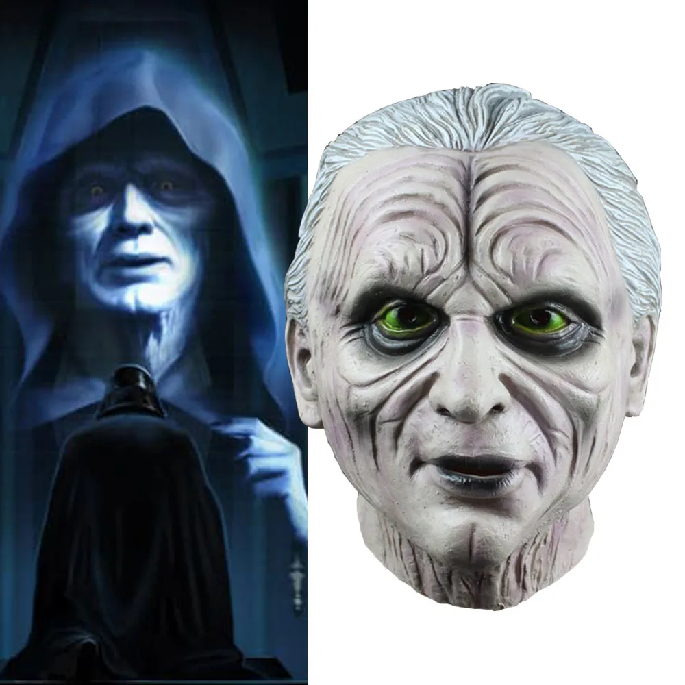 Promo  Star War 3 Revenge of the Sith Chancellor Biggest Villain Palpatine Mask Cosplay Latex Hood Helmet 