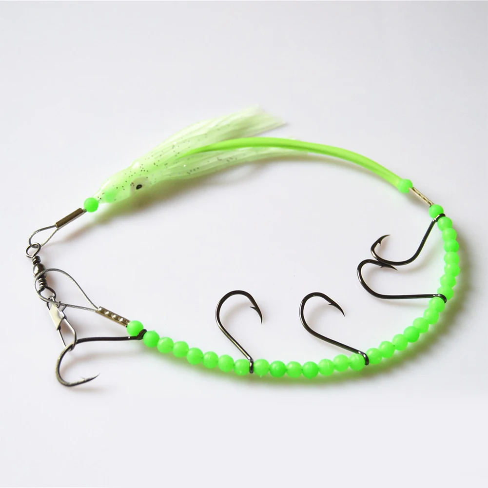 Shaped String Luminous Night Light Tropical Bait Octopus Durable Squid 5 Hooks Soft Fishing Hook | Спорт и развлечения