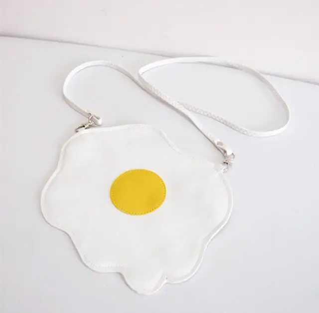 Custom PU Leather Poached Egg Style Round Pouch Sling Bag Creative