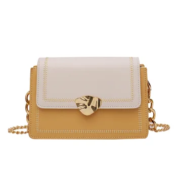 

QINRANGUIO Small Women Bag High Quality PU Leather Crossbody Bags for Women 2020 New Fashion Solid Chains Shoulder Bag Women