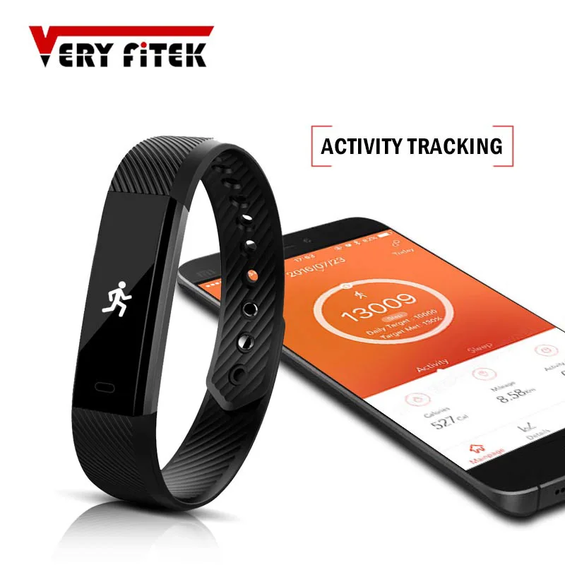 ID115 font b Smart b font Wristbands Fitness Tracker font b Smart b font Bracelet Pedometer
