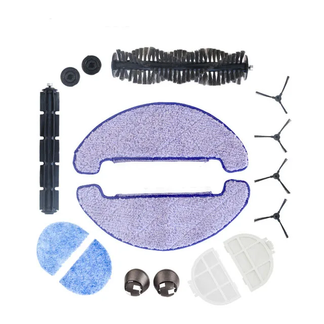 

(ForX5S) Robot Vacuum Cleaner side brush*4,main brush*1,rubber brush*1,mopcloth*2,HEPA filter*2,primary filter*2,front wheel*2