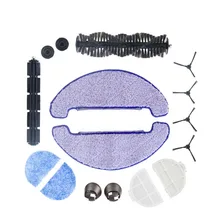 (ForX5S) Robot Vacuum Cleaner side brush*4,main brush*1,rubber brush*1,mopcloth*2,HEPA filter*2,primary filter*2,front wheel*2