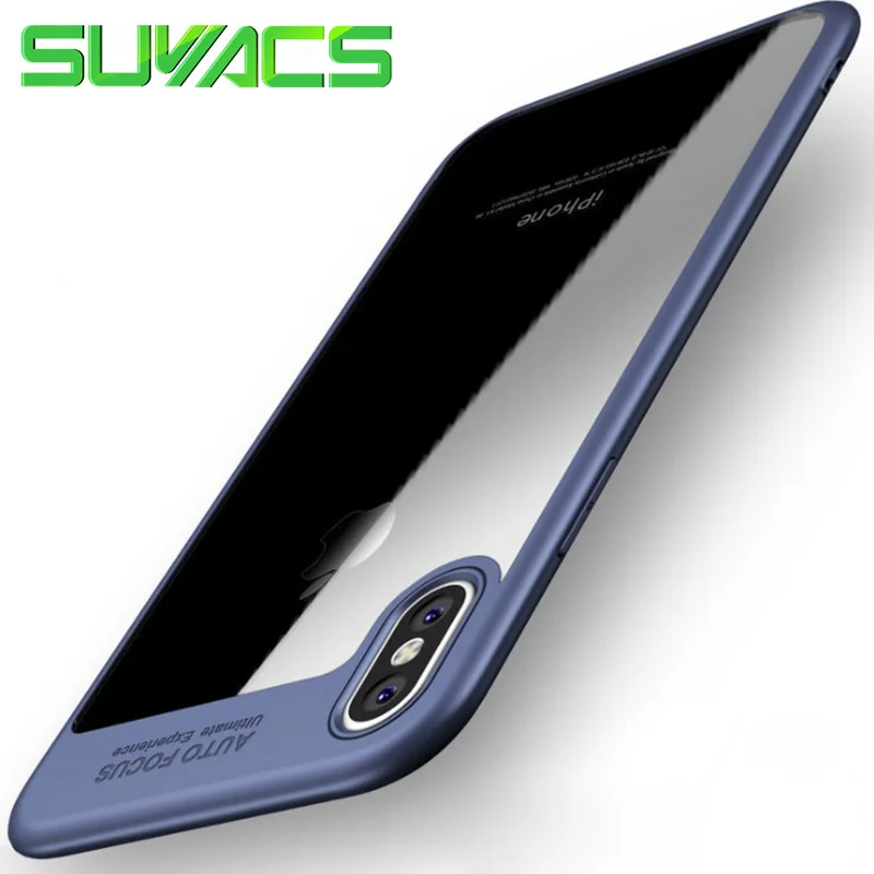 

SUYACS For iPhone 5 5S SE 6 6S 7 Plus X XS MAX XR Case Luxury "Auto Focus" Letter PC & TPU Ultra Thin Shockproof Cover Cases