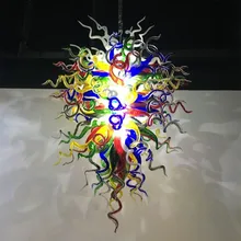 

Luxury Murano Glass Chandeliers Colored LED Hand Blown Glass Art Chandelier Lighting