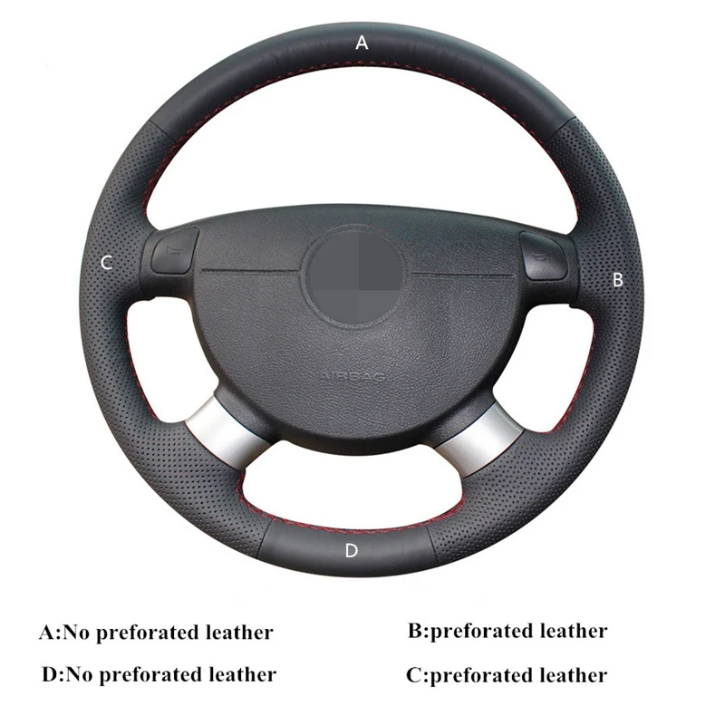 Чехол на руль из черной искусственной кожи для Chevrolet Lova 2006 2010 Aveo Buick Excelle Daewoo Gentra 2013