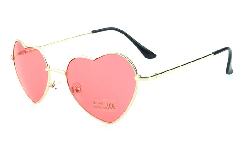 Женские солнцезащитные очки в форме сердца, металлические, для женщин, фирменный дизайн, модные, без оправы, любовь, прозрачные, океанские линзы, солнцезащитные очки, Oculos UV400