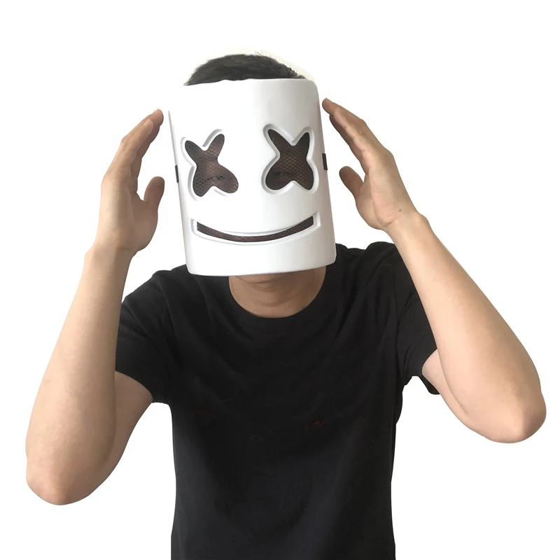 Pudcoco Mask Marshmello Helmet Cosplay Costume Halloween Party Props