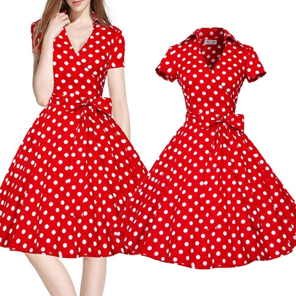 plus size red polka dot