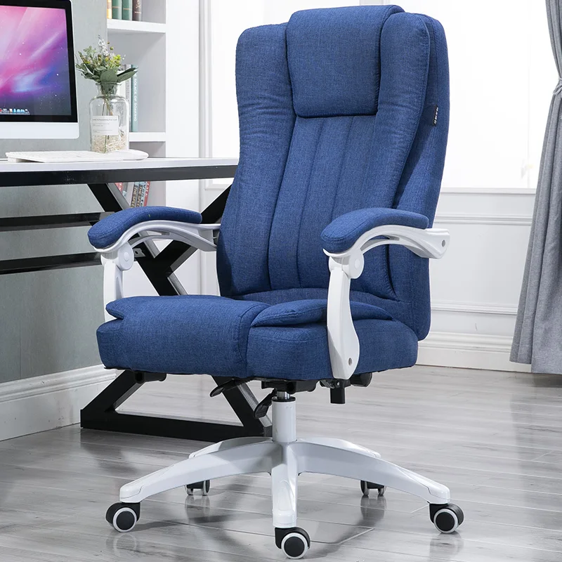 A1 No footrest Cowhide Computer Chair Home Leather Office Chair Fabric Swivel Lifting Gaming Chair Massage Function Silla Oficina Cadeira Gamer - Цвет: A1 No footrest