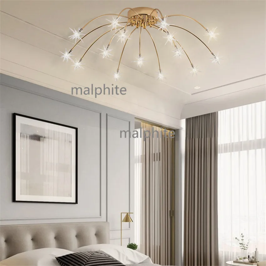 Pentagram Branching Type Led Ceiling Lamp Nordic Luxury Decor
