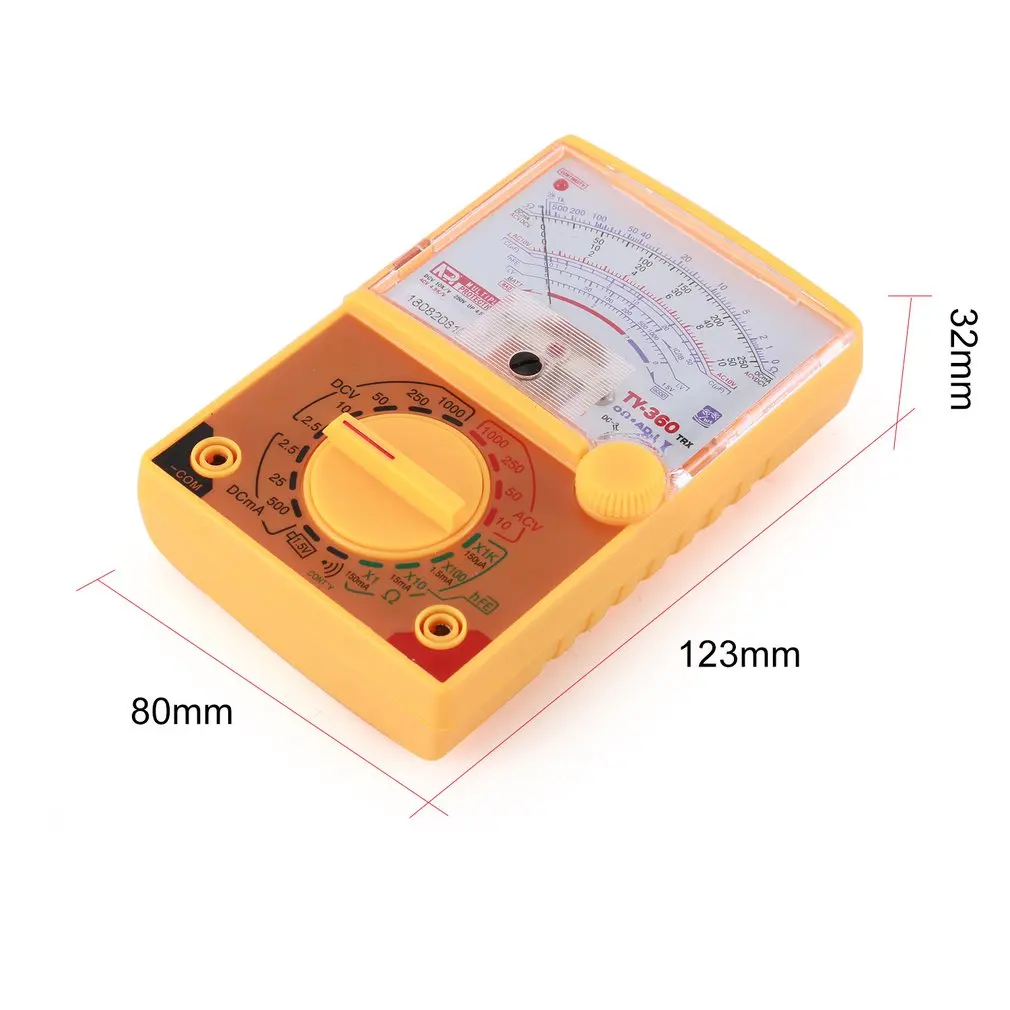 TY-360TRX ручной стрелочный мультиметр AC/DC Вольтметр механический Амперметр тестер сопротивления Тока Тестер