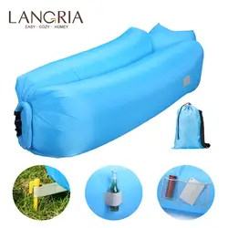 LANGRIA надувной воздушный кресло для отдыха ленивый диван внутренний/Открытый Самонадувающийся водостойкий дутый диван слезоточивый для