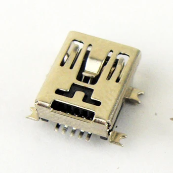 

200pcs/lot Blue copper high quality all-copper USB socket MINI 5P mother-seat patch type USB interface
