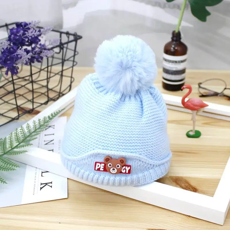 

GBCNYIER Newborn Baby Hat Cute Knit Cotton Thick Winter Hat Outdoor Keep Warm Baby Cold Autumn Cap 0-12 Month
