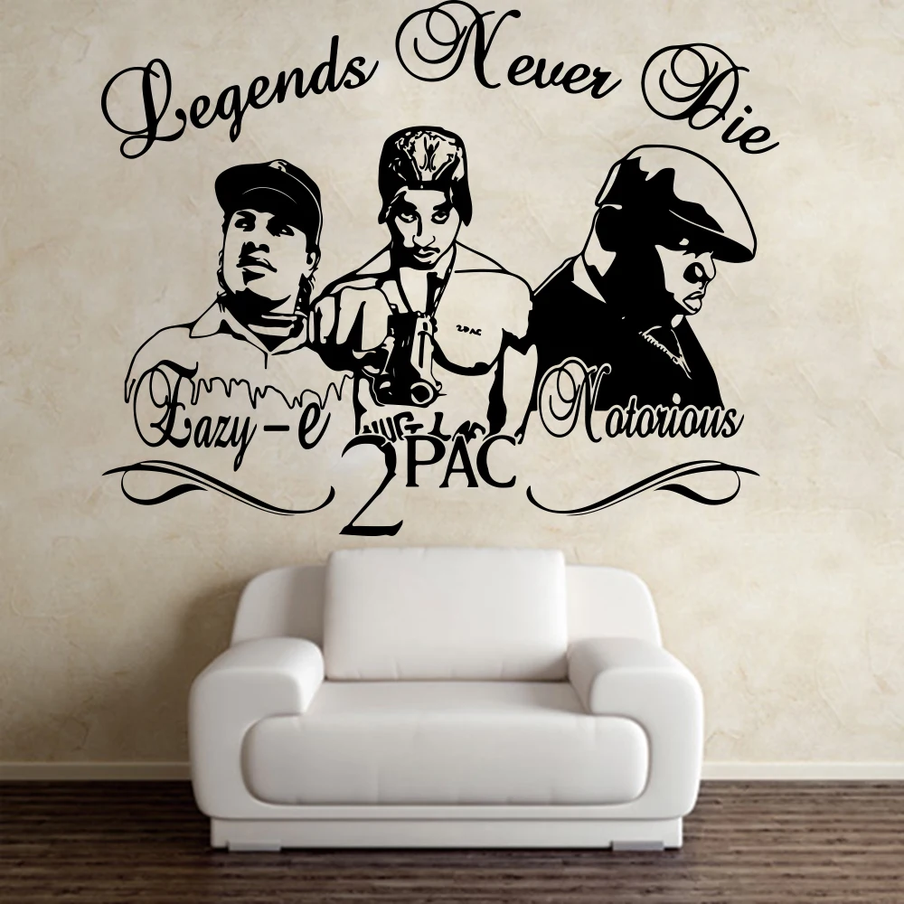 2Pac Tupac Eazy E знаменитость B.I.G рандеры искусство на стену наклейка музыка звезда