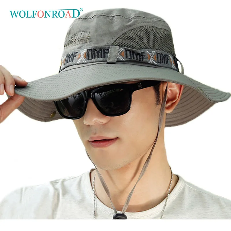 WOLFONROAD Tactical Sniper Boonie Hat Summer Sun Protective Fishing Hunting Bucket Hats Adjustable Outdoor Military Army Hat Cap