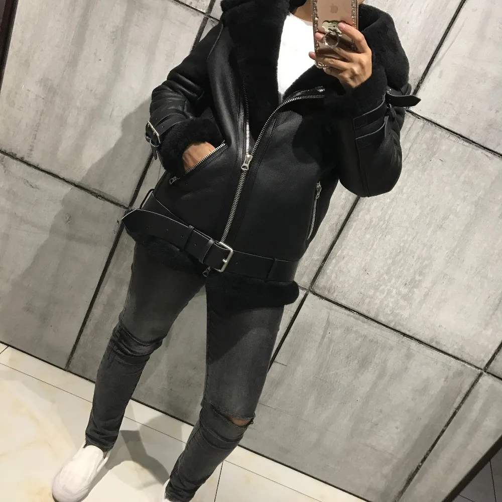 Женская замшевая кожаная куртка из овчины овчины|jacket shearling|sheepskin shearlingjackets ladies |