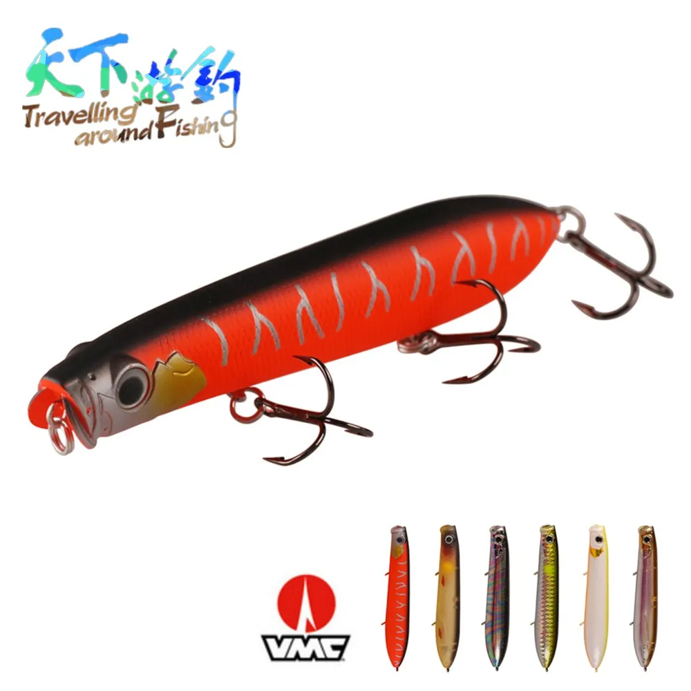 

TAF Popper Fishing Lure 105mm 14.5g Top Water ABS Plastic Hard Bait for Carp Fishing VMC Hook 3D Eyes Isca Artificial Swimbait