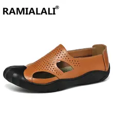 Мужские сандалии натуральный спилок, кожа мужские пляжные сандалии модные повседневные мужские летние сандалии мужская обувь повседневная мужская обувь высокого качества