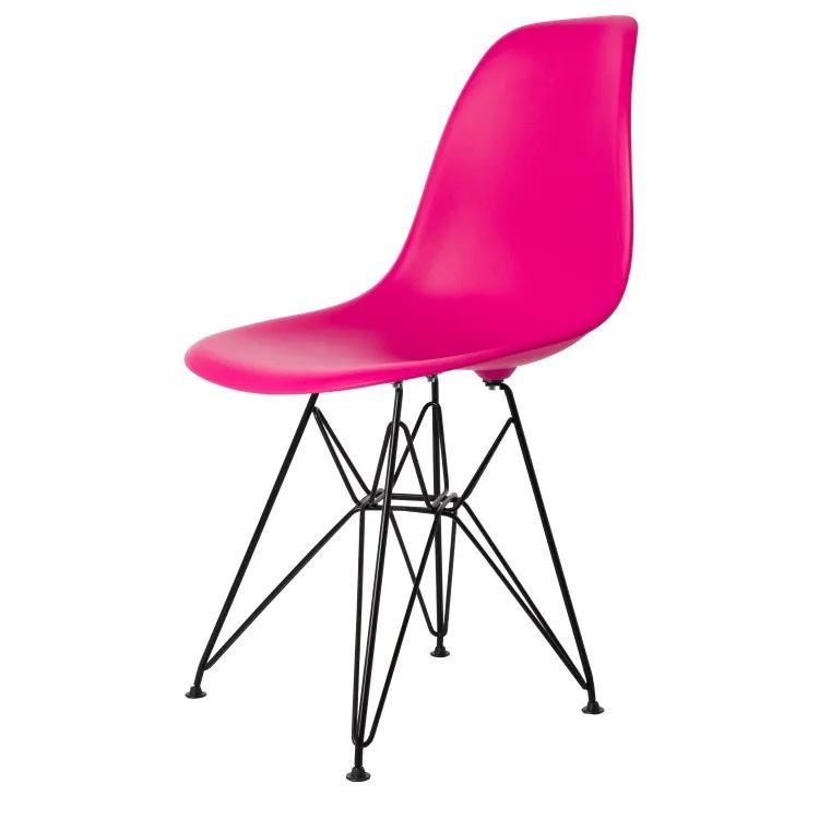 Популярная черная металлическая ножка современный обеденный стул со спинкой/пластиковая и металлическая ножка стул современный простой дизайн чердак проволока Chair-2PCS