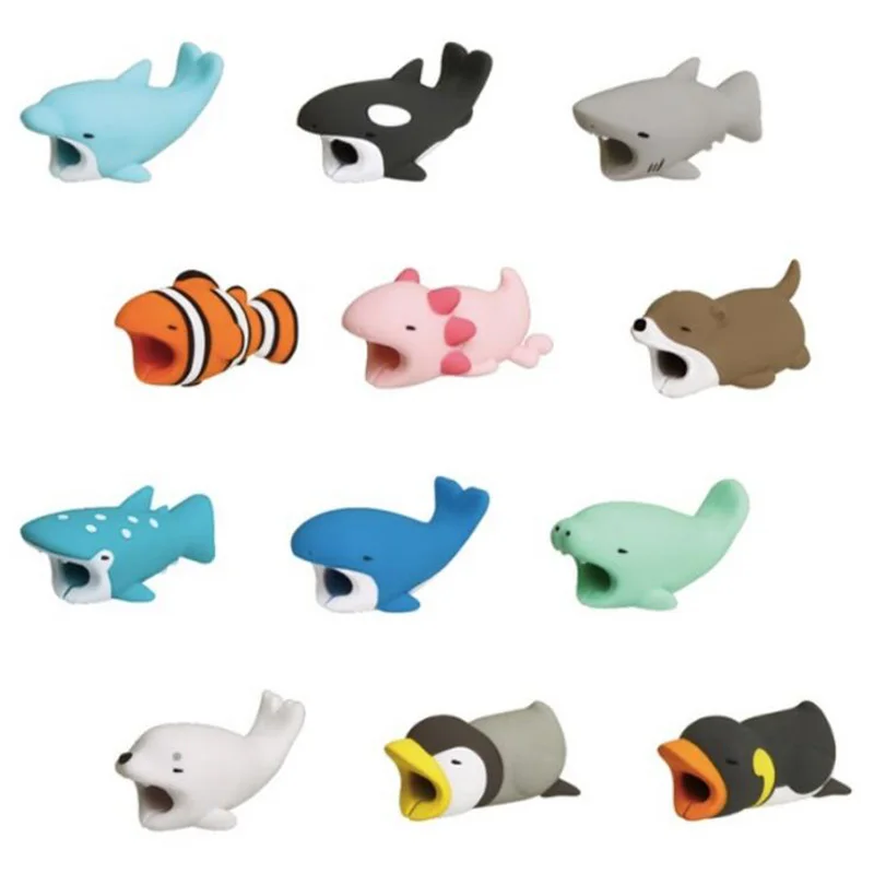 

Cute Cartoon Cable Protector For iPhone 7 8 huawei USB Winder Protective Case Saver For Mouse Headphone Earphone Cover Organizer