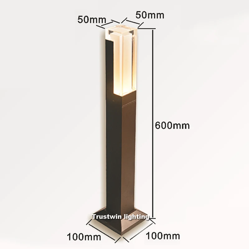 2X Public garden park grass lawn road LED path light lamp waterproof outdoor alley trail walkway passgeway post light lamp LED