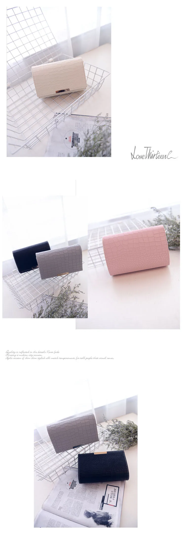 16 2016 Korean version tide new handbags mini shoulder messenger packages crocodile pattern ladies simple small cross-package