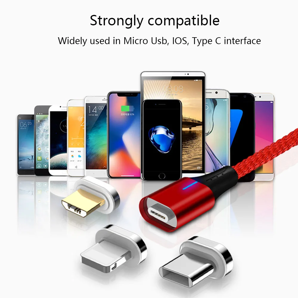 Обмоточный провод двойной U triad телефонный кабель для android iphone6 7 8 plus Магнитный